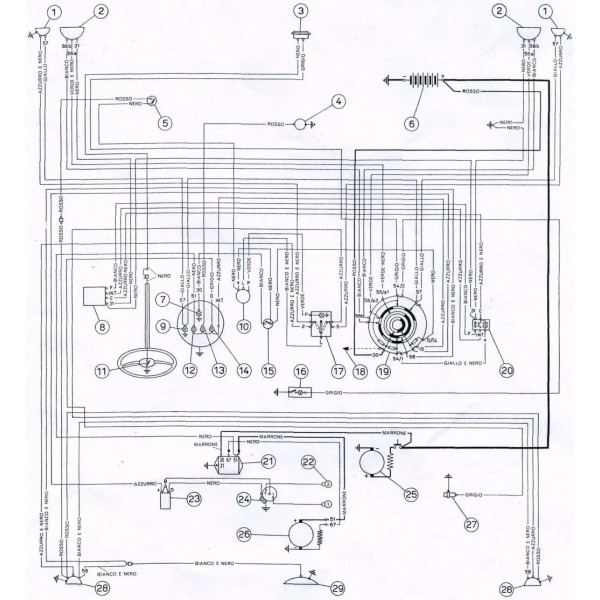 Malta per riparazioni Schema elettrico servosterzo fiat 600